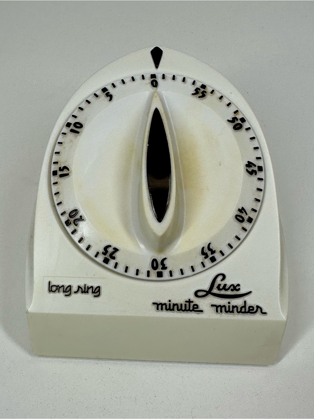 Vintage Lux 60 Minute Minder Kitchen Timer Manual Knob Long Ring Works